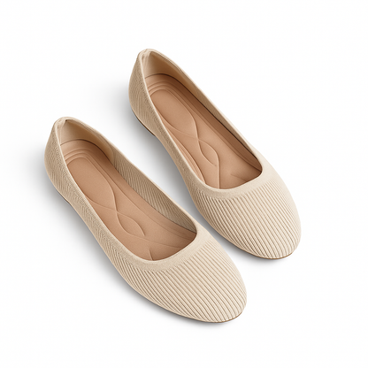 Ivonella - Ballerine Donna Eleganti Comode e Versatili Beige
