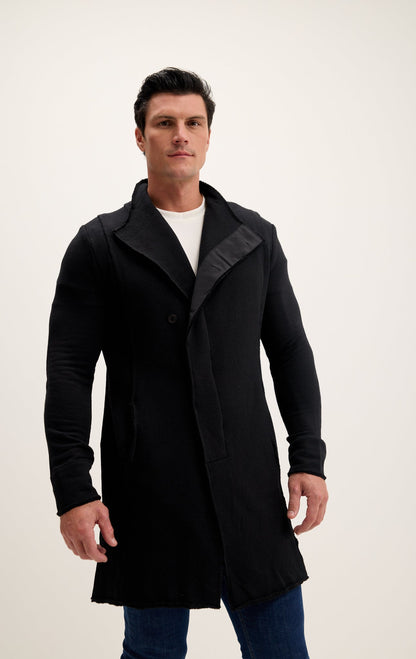 Lucio - Cardigan Asimmetrico Uomo Nero Stile