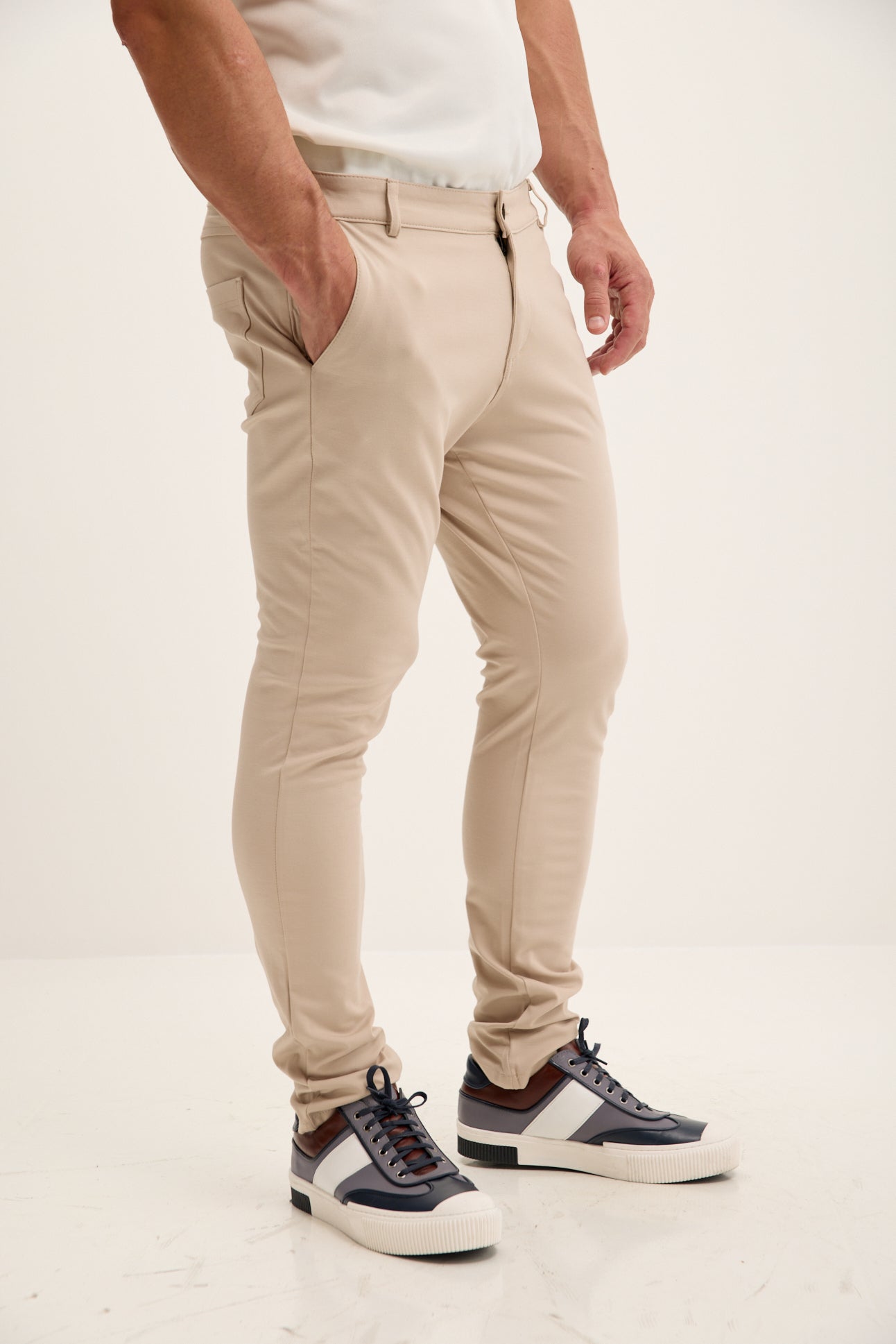 Alessandro - Pantaloni Casual Affusolati Beige