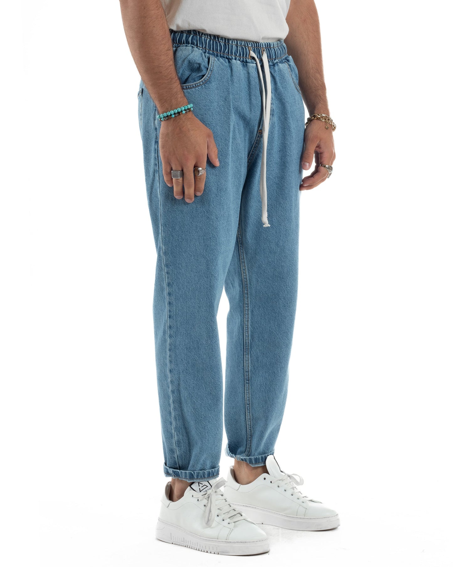 Lorenzo - Jeans jogger basic da uomo dalla vestibilità regolare