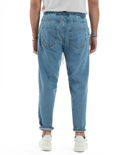 Lorenzo - Jeans jogger basic da uomo dalla vestibilità regolare