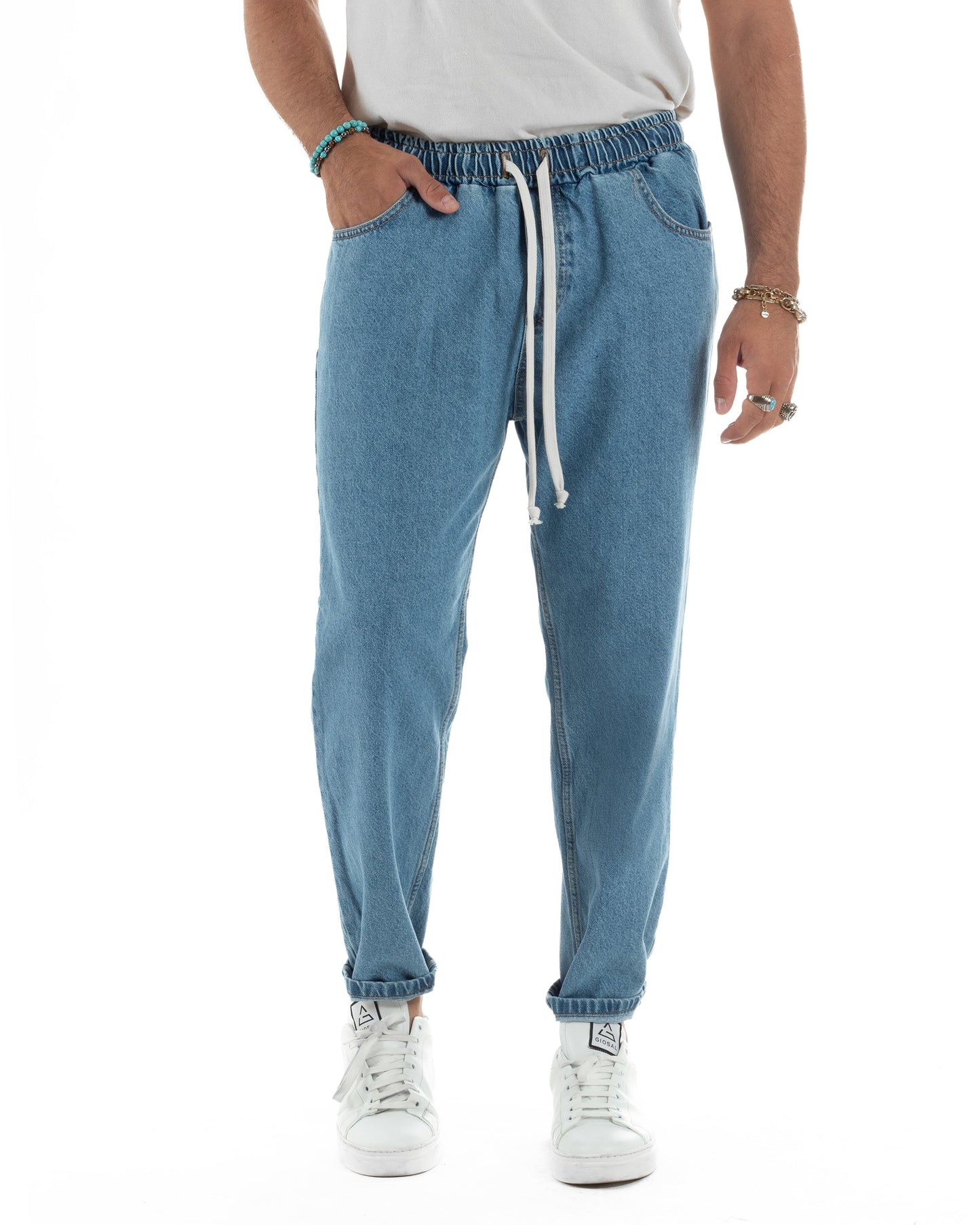 Lorenzo - Jeans jogger basic da uomo dalla vestibilità regolare