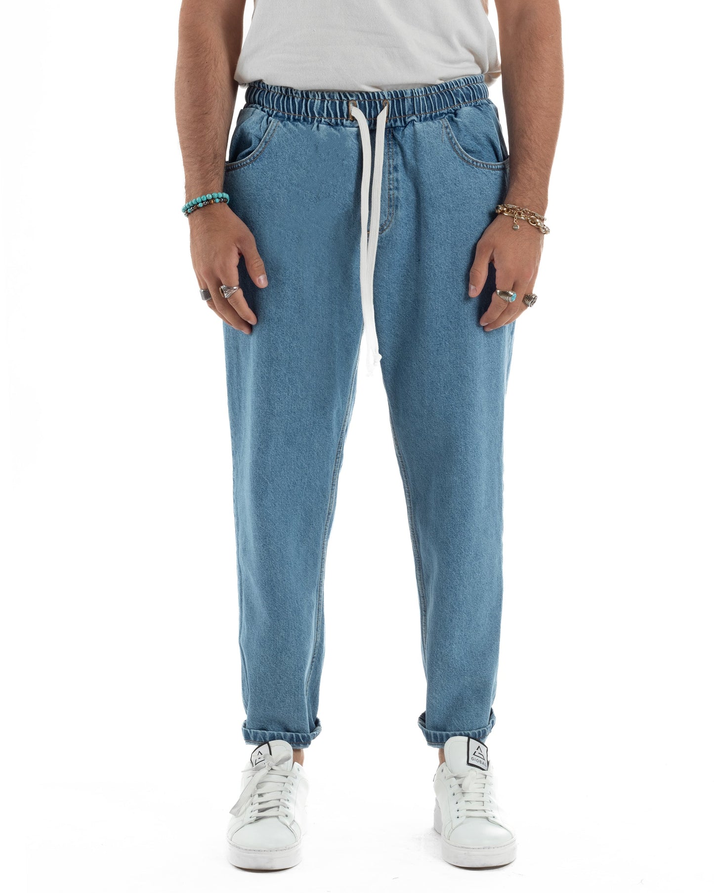Lorenzo - Jeans jogger basic da uomo dalla vestibilità regolare