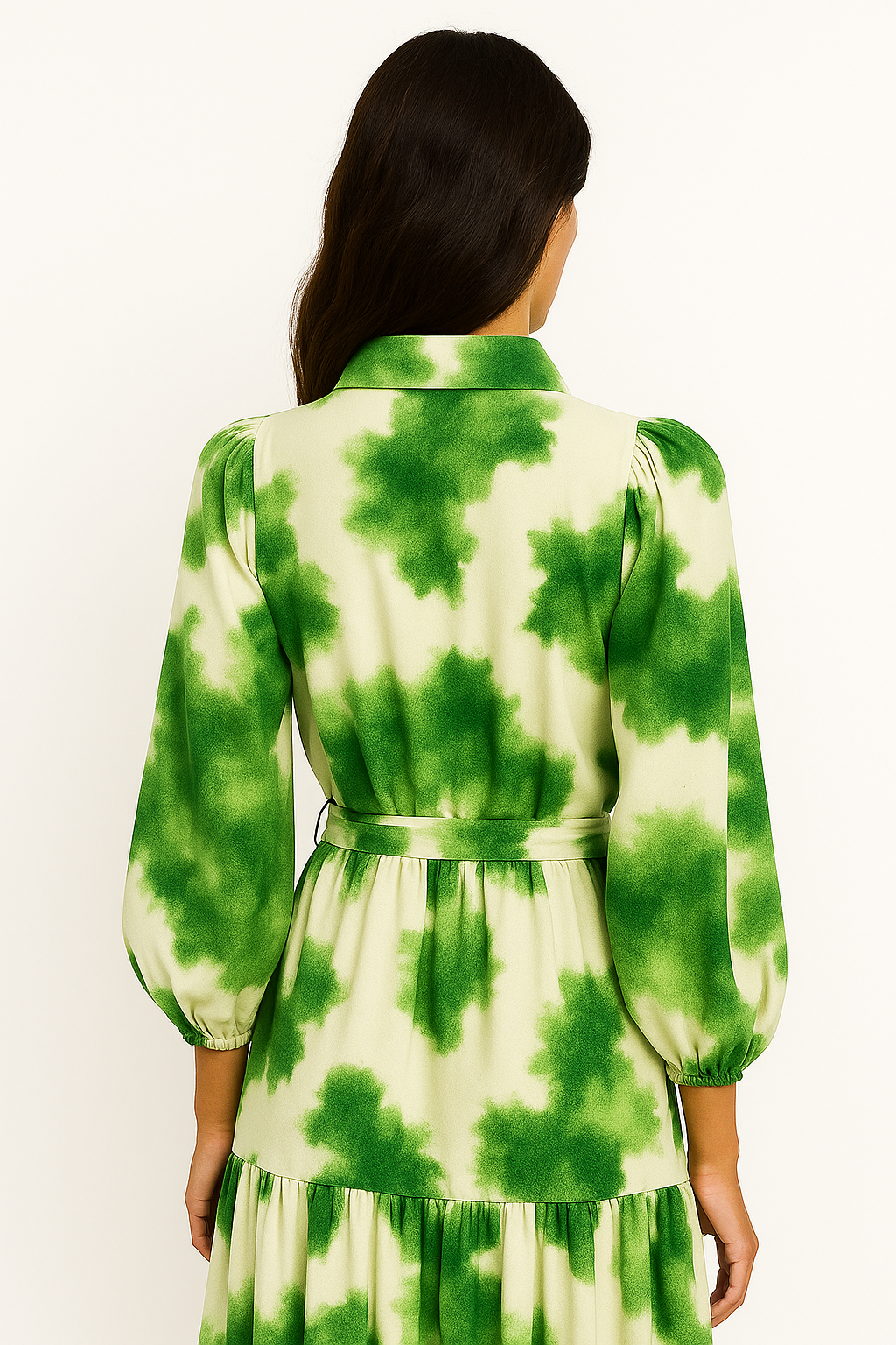 Jacopa - Abito Maxi Donna Elegante con Scollo a V Verde