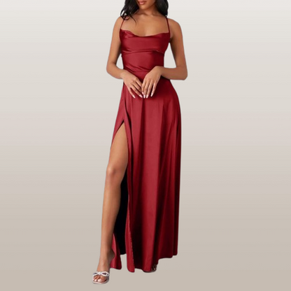 Jamelia – Abito Elegante Maxi da Cerimonia Donna Rosso
