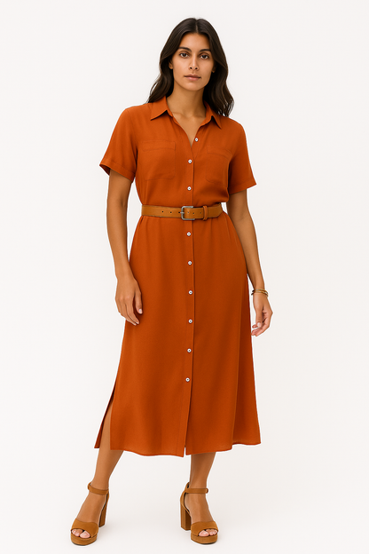 Jannette – Vestito Estivo Donna Fresco e Versatile Arancione