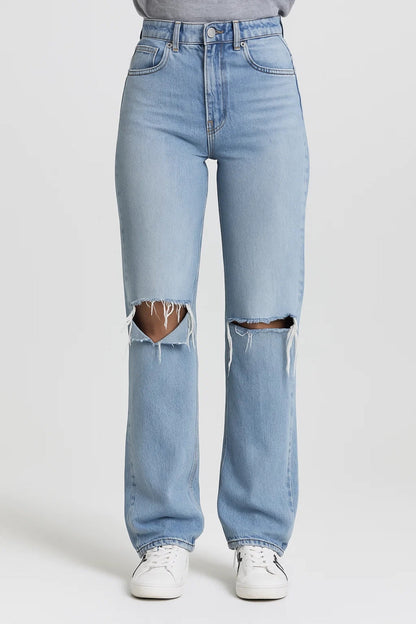 Dalia – Pantaloni A Gamba Dritta Con Dettagli Usurati Di Tendenza