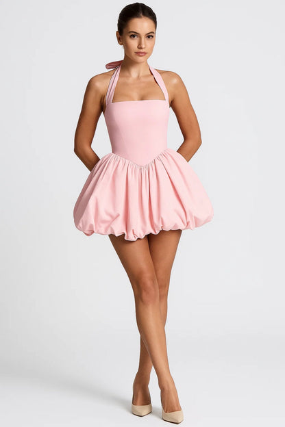 Jessika – Minigonna Palloncino con Scollo All’Americana Rosa