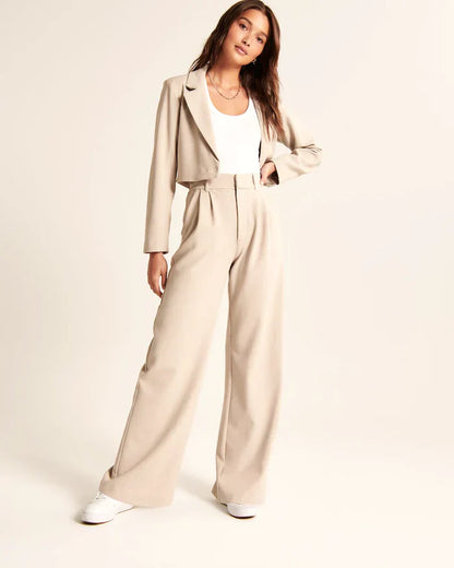 Fedra – Pantaloni Sartoriali A Vita Alta Con Taglio Ampio