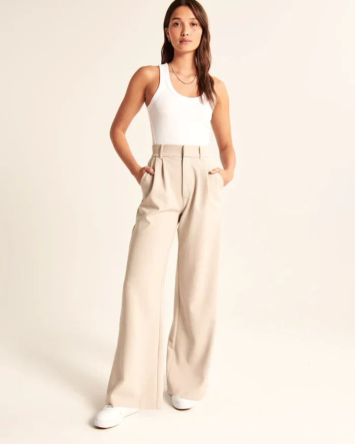 Fedra – Pantaloni Sartoriali A Vita Alta Con Taglio Ampio