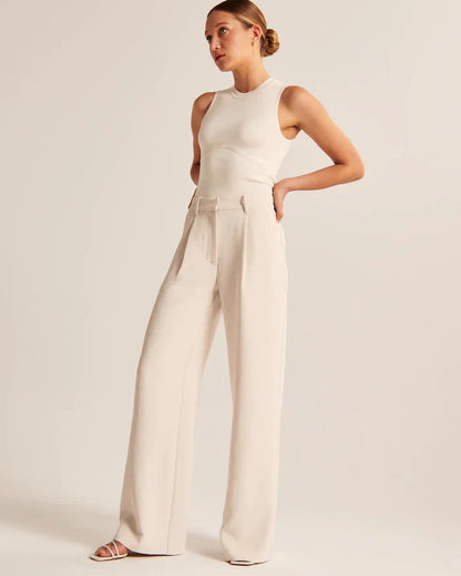Fedra – Pantaloni Sartoriali A Vita Alta Con Taglio Ampio