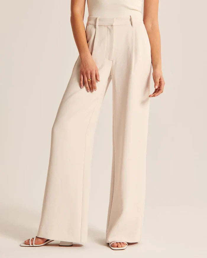 Fedra – Pantaloni Sartoriali A Vita Alta Con Taglio Ampio