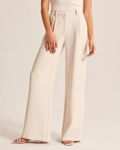 Fedra – Pantaloni Sartoriali A Vita Alta Con Taglio Ampio