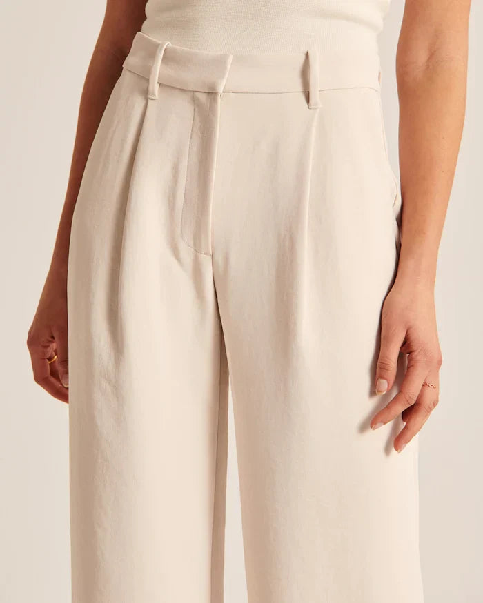 Fedra – Pantaloni Sartoriali A Vita Alta Con Taglio Ampio