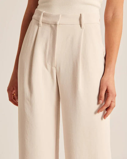 Fedra – Pantaloni Sartoriali A Vita Alta Con Taglio Ampio
