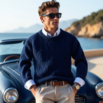 Jonas – Maglione Uomo Girocollo Texturizzato Casual