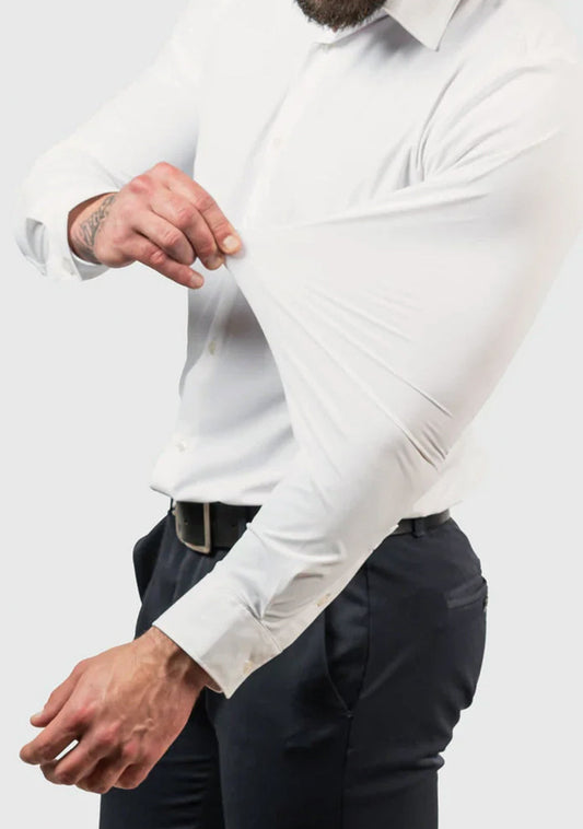 Hadrian - Camicia Comfort Elasticizzata No Stiro Uomo