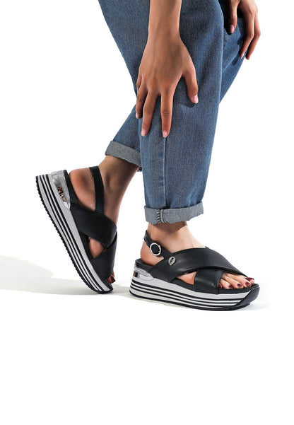 Lia - Sandali Donna in Ecopelle Eleganti e Comodi Nero