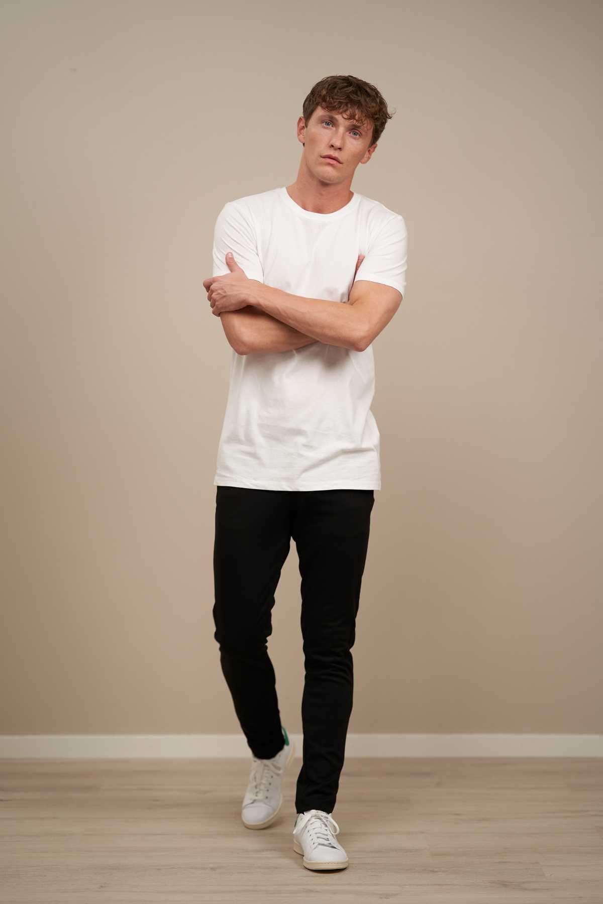 Lamberto - Pantaloni Uomo Neri Eleganti Stile Formale Casual