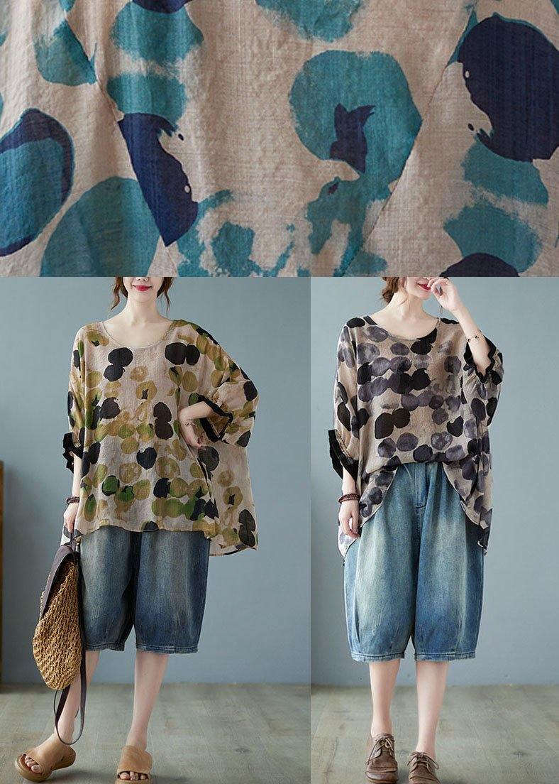 Alessia - Maglia Blu Ampia Maniche Pipistrello