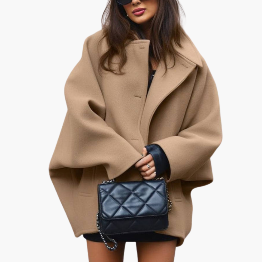 Lorenza - Cappotto Donna in Lana con Bottoni Marrone Option value 