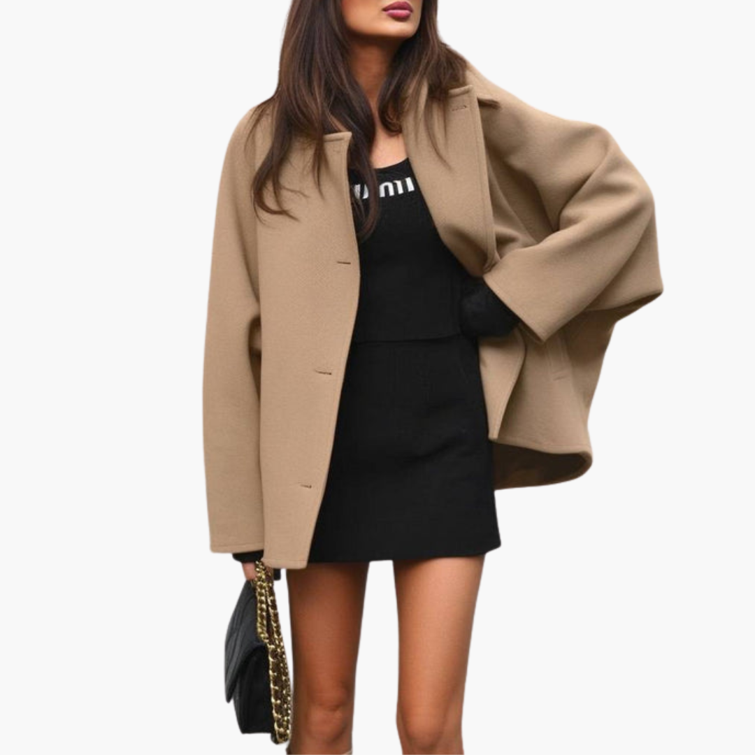 Lorenza - Cappotto Donna in Lana con Bottoni Marrone Option value 