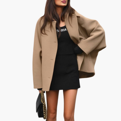 Lorenza - Cappotto Donna in Lana con Bottoni Marrone Option value 