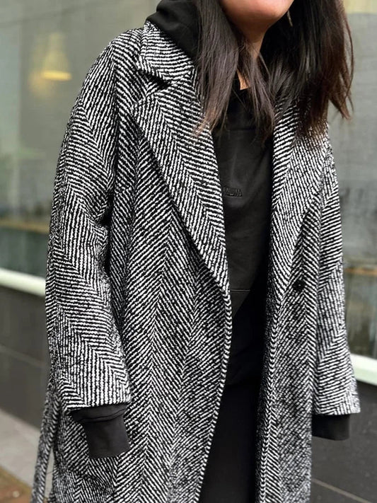 Elsa - Cappotto elegante a spina di pesce