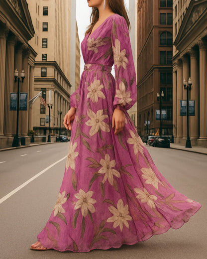 Lucilla - Abito Donna Elegante dalla Silhouette Fluida Viola