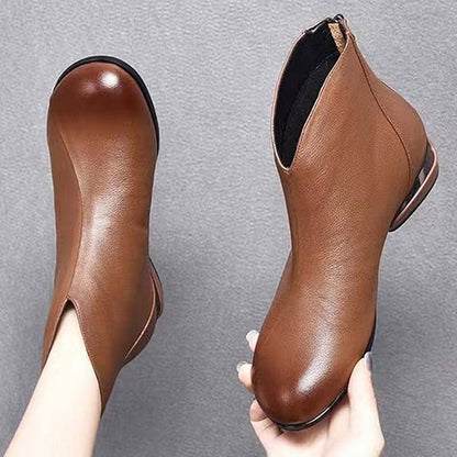 Luminosa - Stivali Donna Invernali in Pelle Felpata Marrone