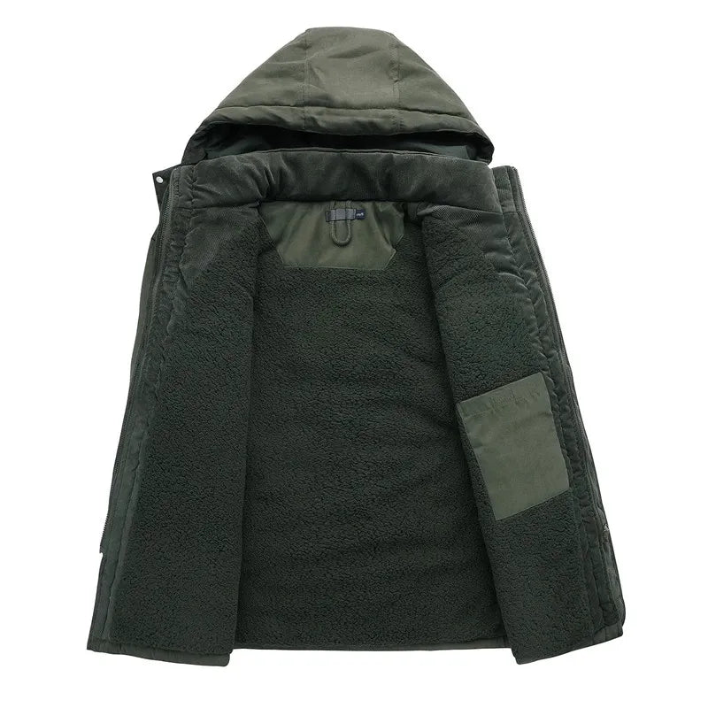 Isandro – Parka Uomo Con Cappuccio E Tasche Utility