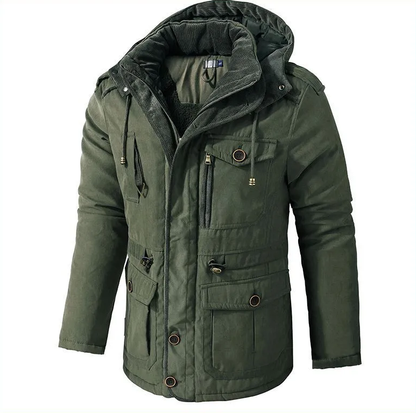 Isandro – Parka Uomo Con Cappuccio E Tasche Utility