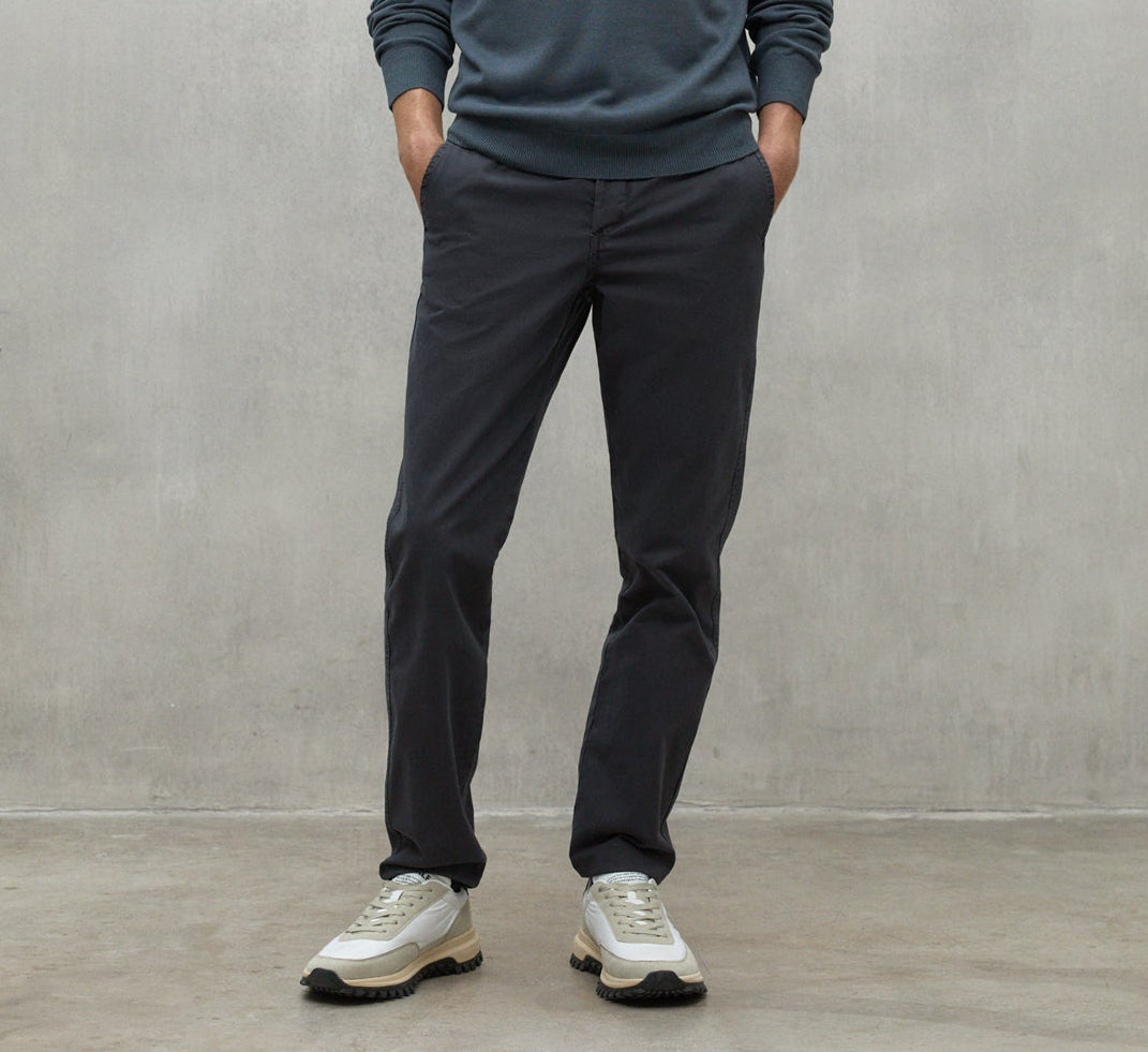 Jason - Pantalone Uomo Grigio Scuro Slim Elegante