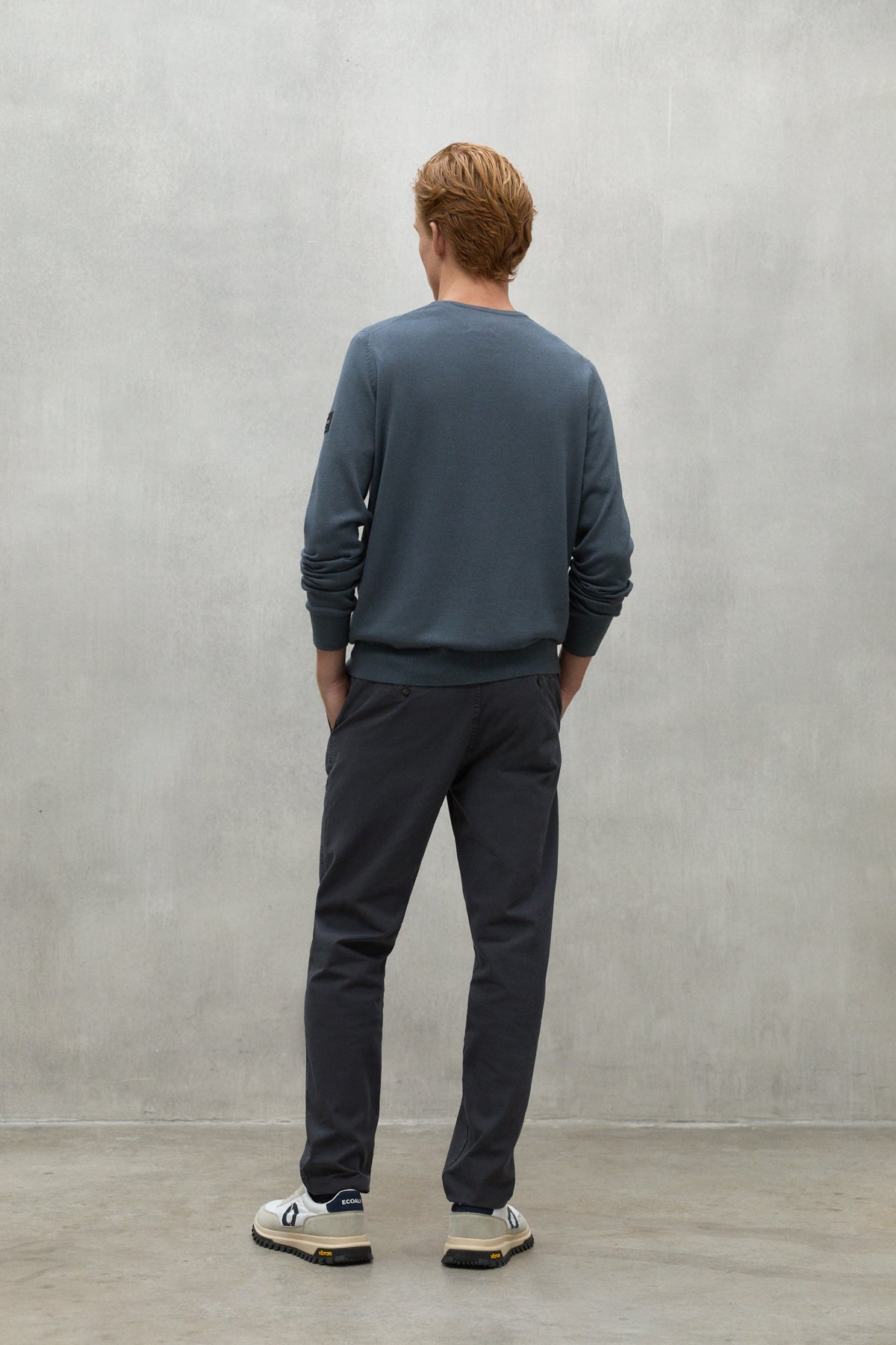 Jason - Pantalone Uomo Grigio Scuro Slim Elegante