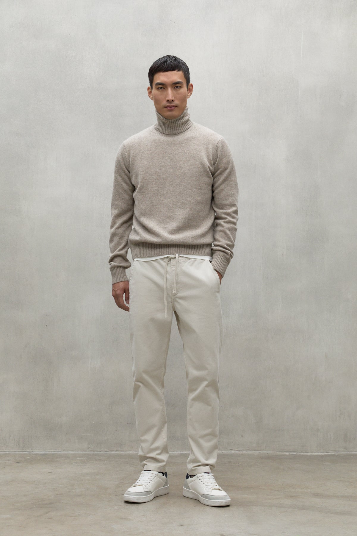 Rutilo - Pantaloni Uomo Beige Chiaro Stile Etico Moderno