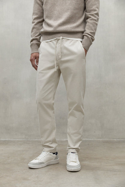 Rutilo - Pantaloni Uomo Beige Chiaro Stile Etico Moderno