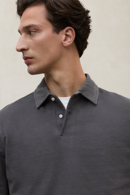 Rodomonte - Polo uomo elegante grigio scuro moderna