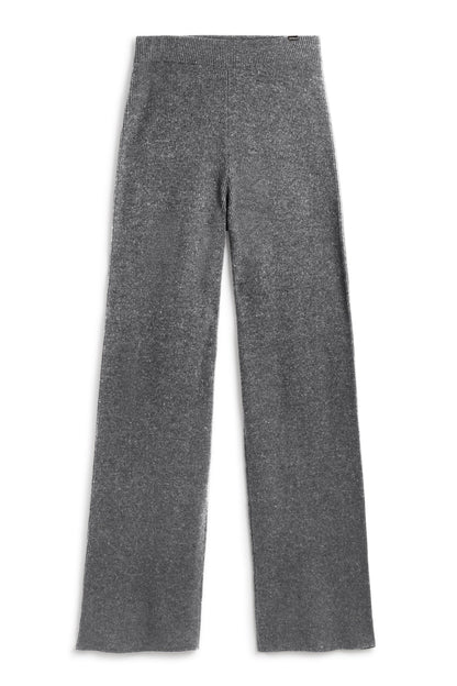 Anabella - Pantalone Donna Grigio Elegante Vita Alta