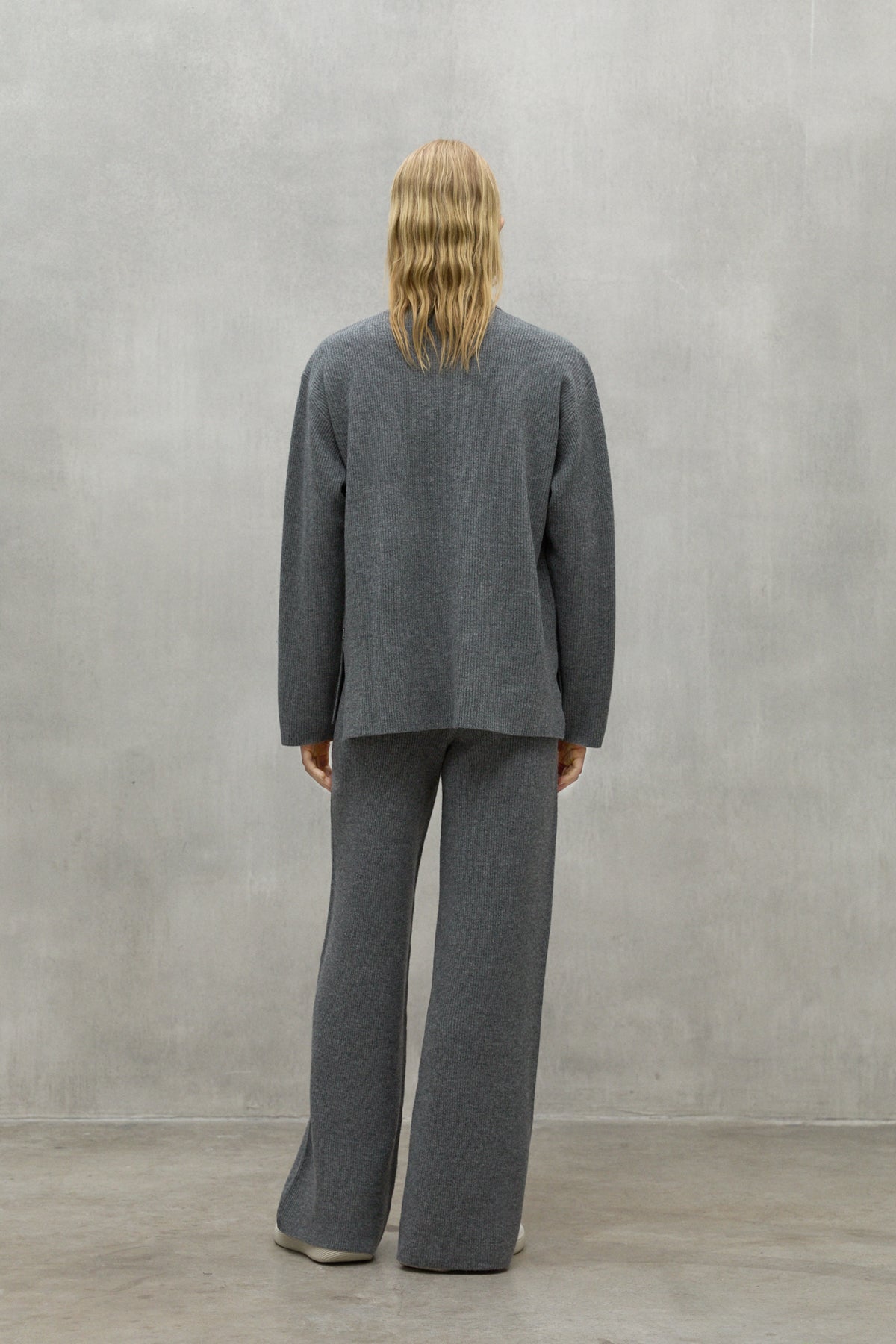 Anabella - Pantalone Donna Grigio Elegante Vita Alta