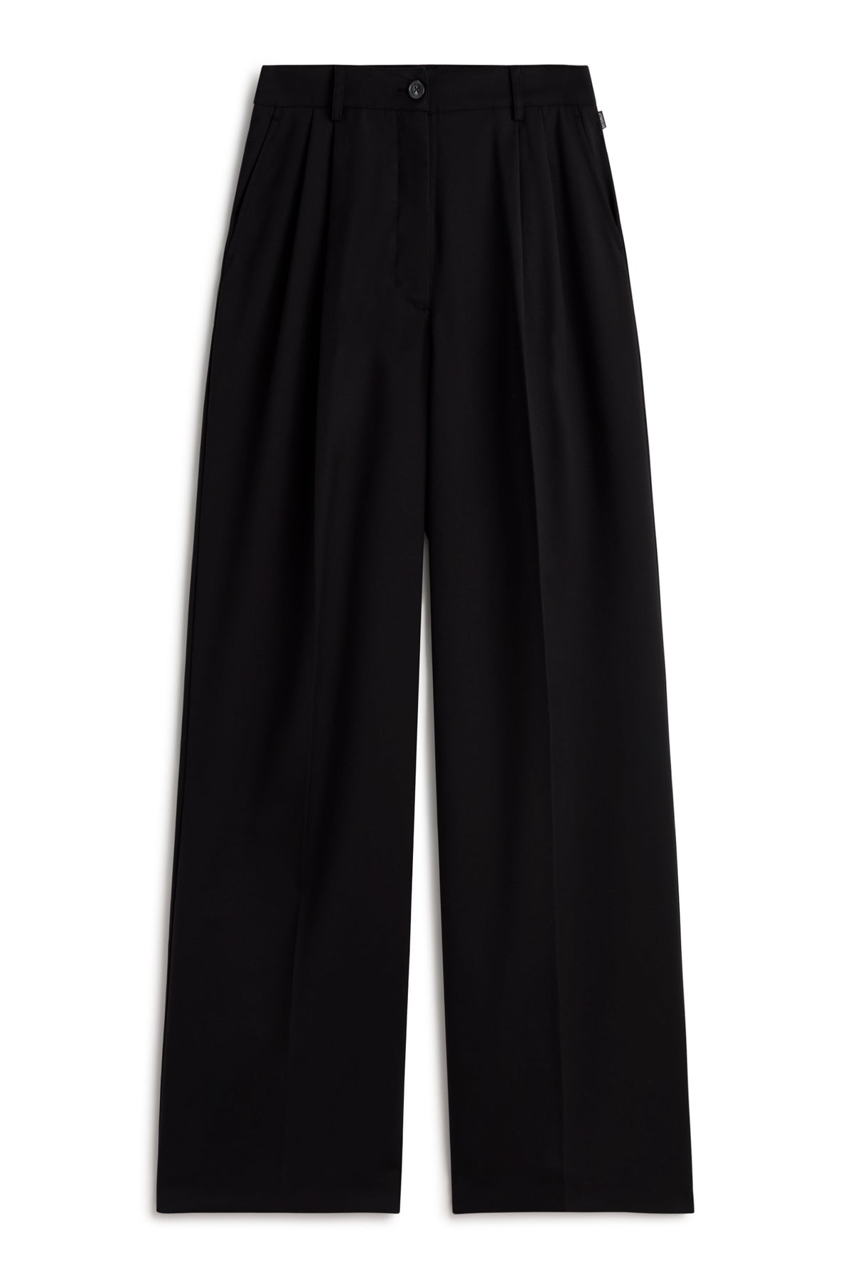 Rinalda - Pantaloni Donna Nero Eleganti Vita Alta