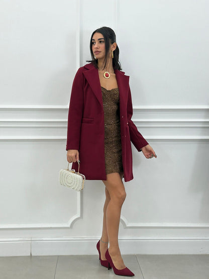 Norlina - Cappotto Baronetto New Elegante e Caldo