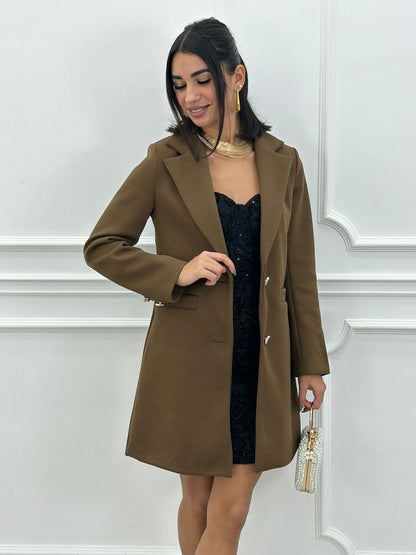 Norlina - Cappotto Baronetto New Elegante e Caldo
