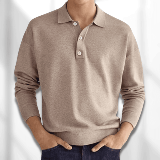 Leonardo – Maglione Polo Uomo Autunnale Manica Lunga