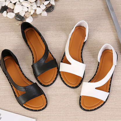 Marilena – Sandali Estivi Donna Lussuosi e Super Comodi Nero + Bianco