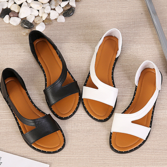 Marilena – Sandali Estivi Donna Lussuosi e Super Comodi Nero + Bianco
