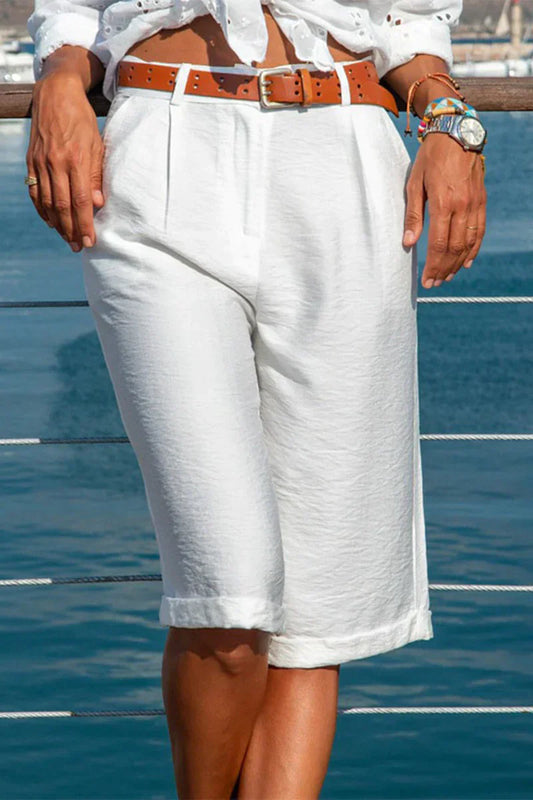 Marina – Shorts Estivi Donna Comodi e Versatili Bianco