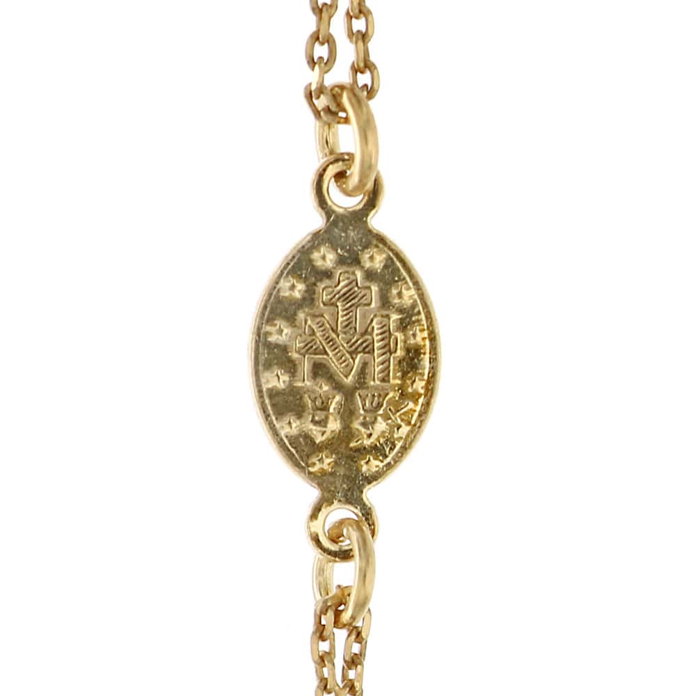Livinia – Collana Rosario Argento Dorato e Perline Nere