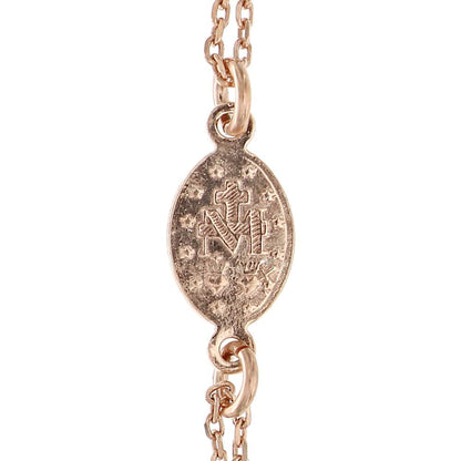Livinda – Collana Rosario Argento Rosa e Pietre Colorate