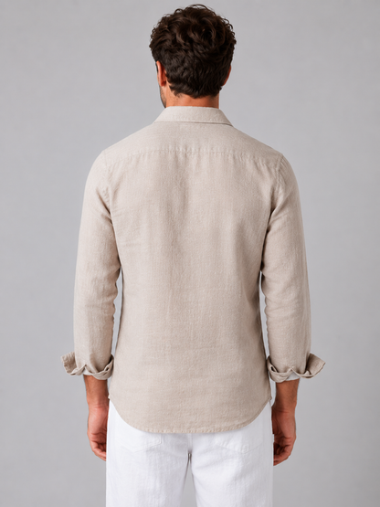 Lodovico - Camicia Uomo Effetto Lino Elegante Estiva