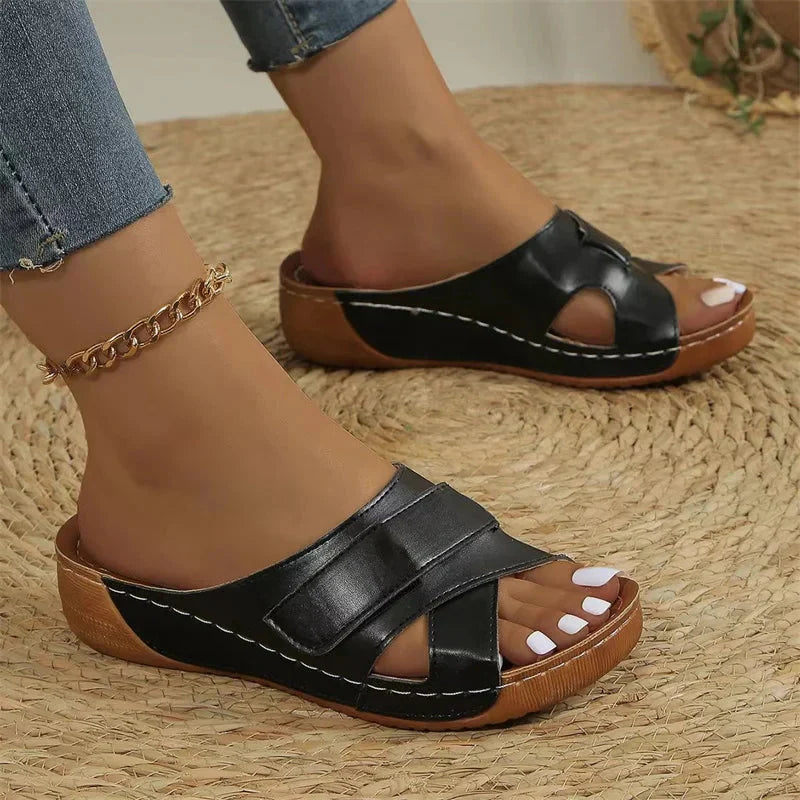 Lavinia – Sandali Donna Ortopedici con Cinturini Suola Rigida